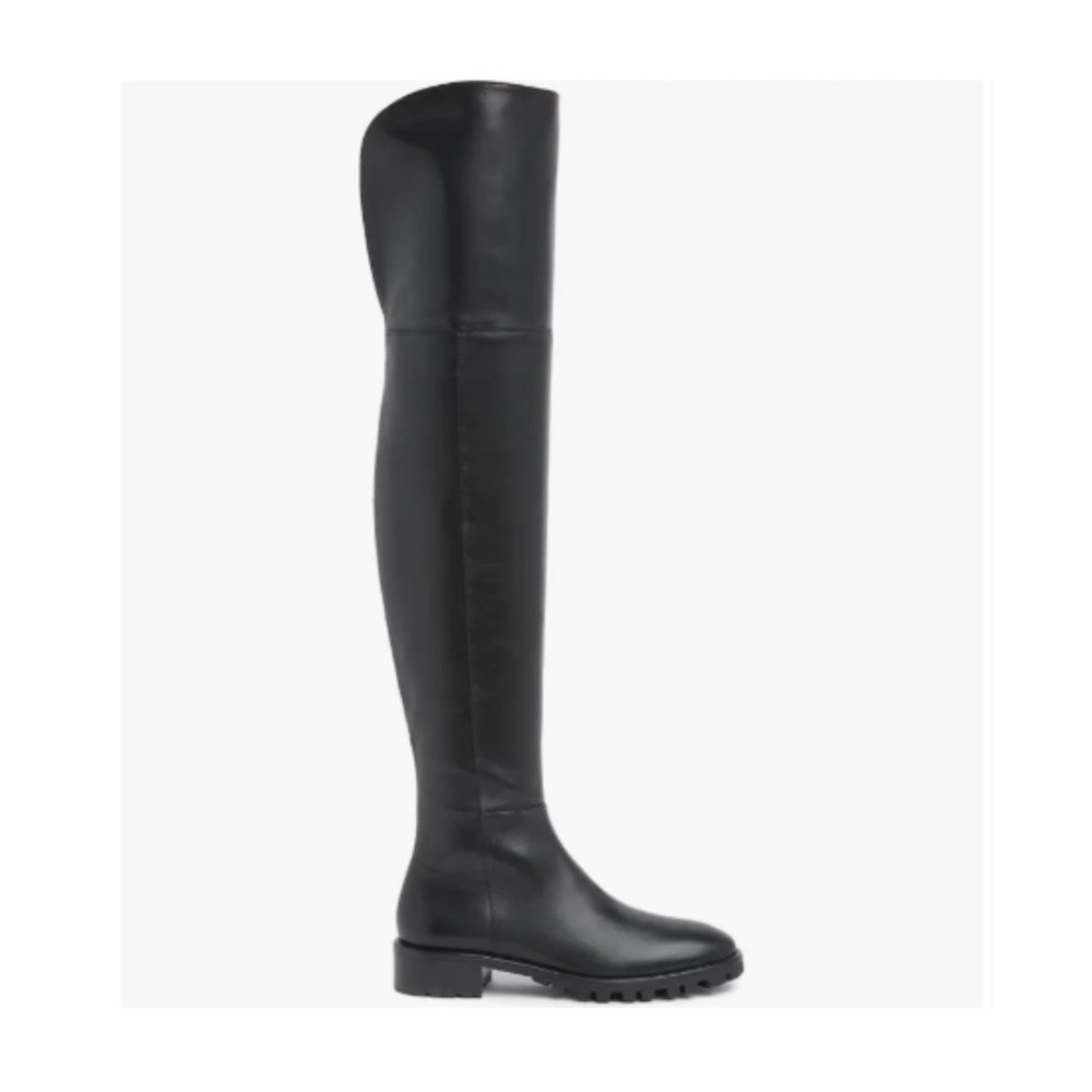 NIB STUART WEITZMAN Amber Over The Knee Nappa Leather Boots Black Sz 8 - Picture 3 of 16